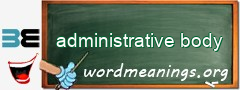 WordMeaning blackboard for administrative body